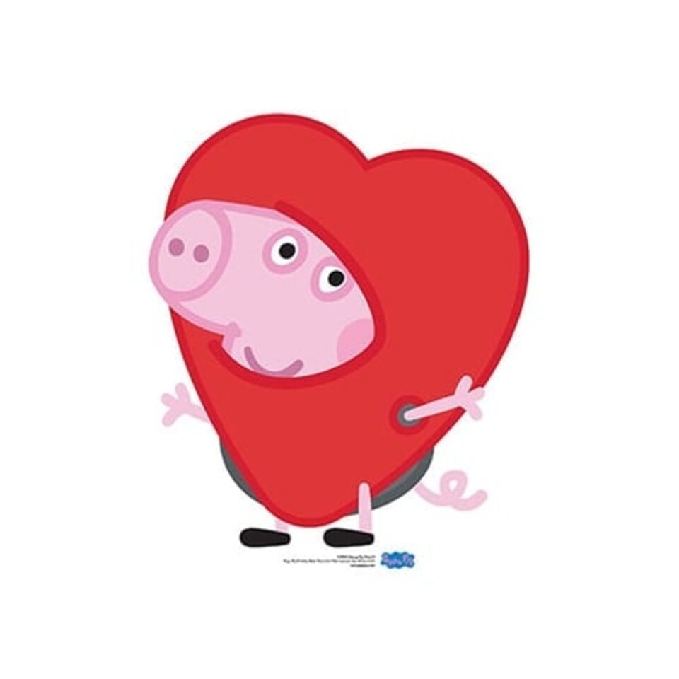 George Pig Heart Peppa Pig Star Mini Cardboard Cutout 67cm