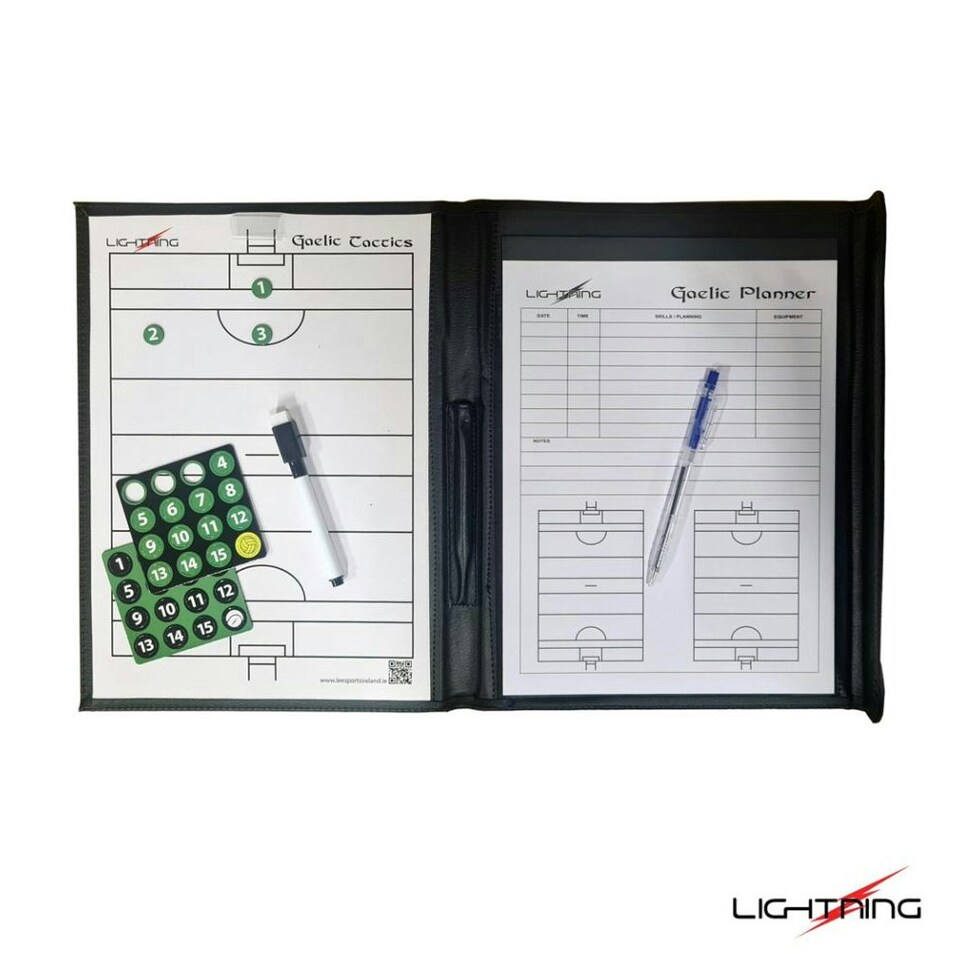 LS Sportif Gaelic Sport Magnetic Tactics Folder - Black - One Size
