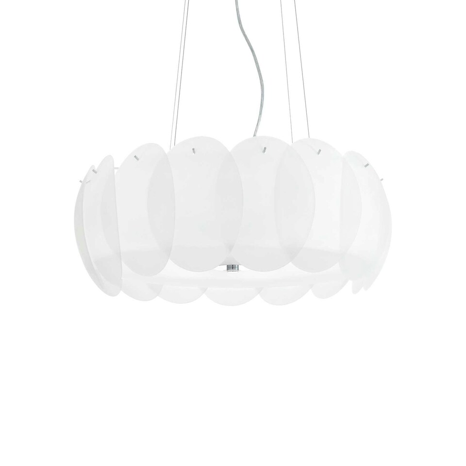 image 1 of Ovalino  8 Light  Large Ceiling Pendant White, E27