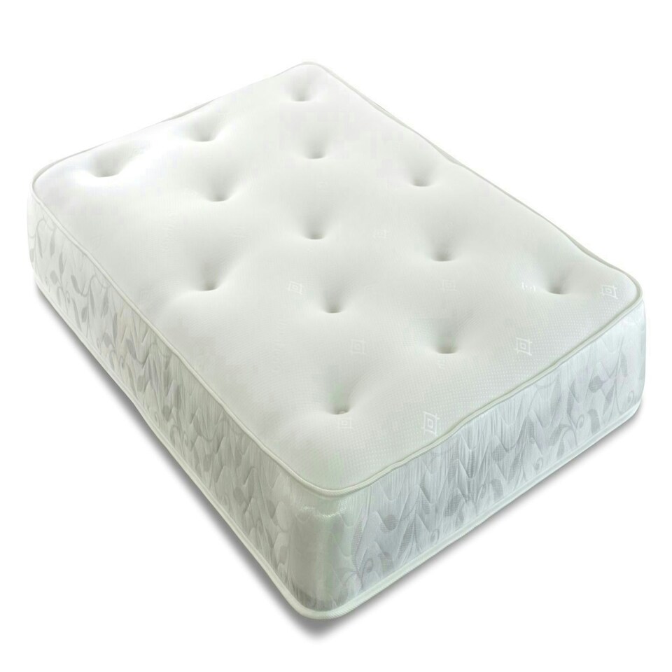 image 1 of Galaxy Hand-Tufted Hybrid Mattress - 20cm Deep, Quilted Soft Sleep Surface White | Double