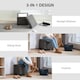 image 7 of HOMCOM 40 cm Ottoman Storage Box with Removable Lid, Foot Rest, Grey Grey
