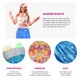 image 2 of Pack of 2 80cm Hawaiian Long Blue Hula Skirt & Lei Blue | One Size