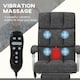 image 3 of Vinsetto Massage Office Chair w/ Heat, Ergonomic Desk Chair w/ Footrest, Grey