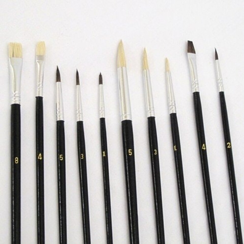 image 1 of Jakar 10 Brush Set for Watercolour and Oil Painting