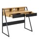 image 4 of Reece 1 Drawer Office Desk in Oak & Black
