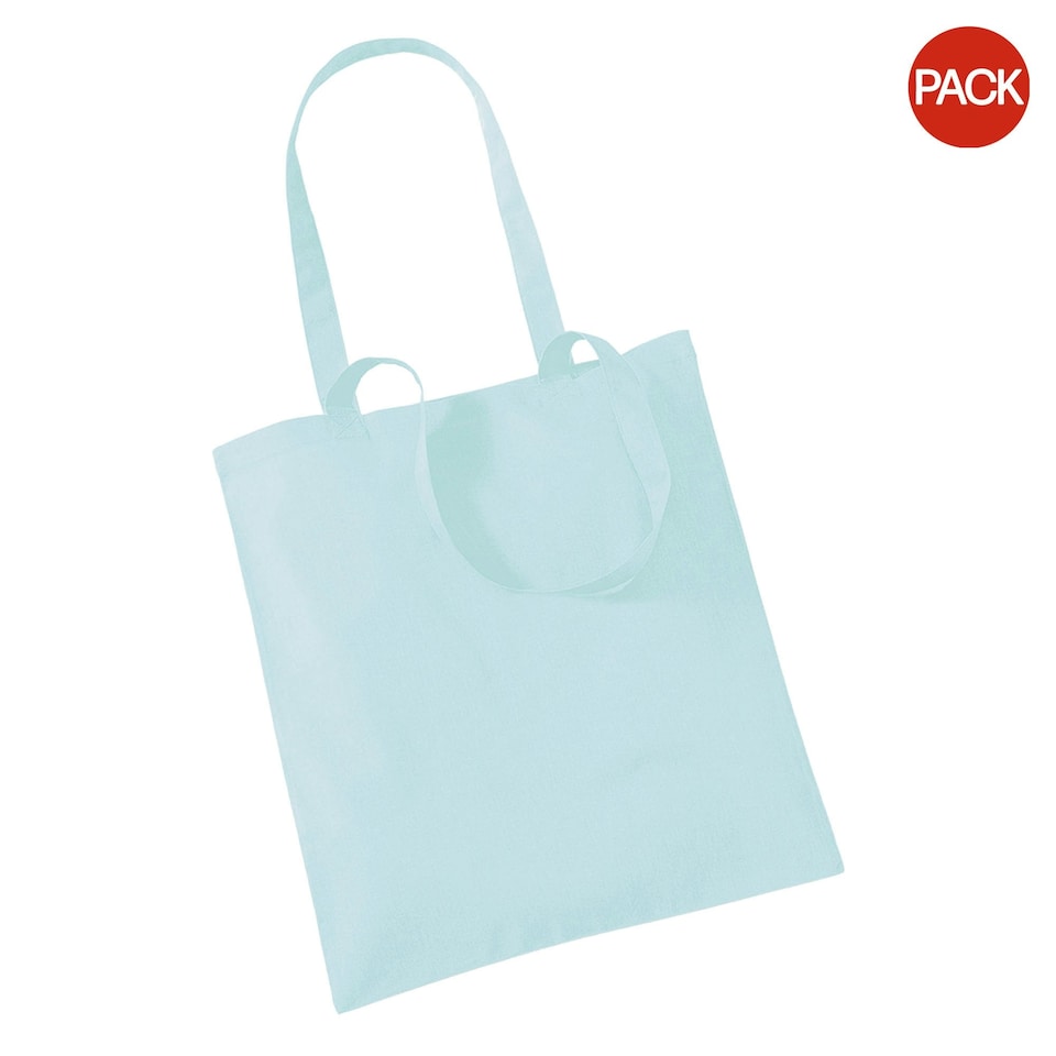 Westford Mill Promo Bag For Life - 10 Litres (Pack Of 2) - Pastel Mint - One Size