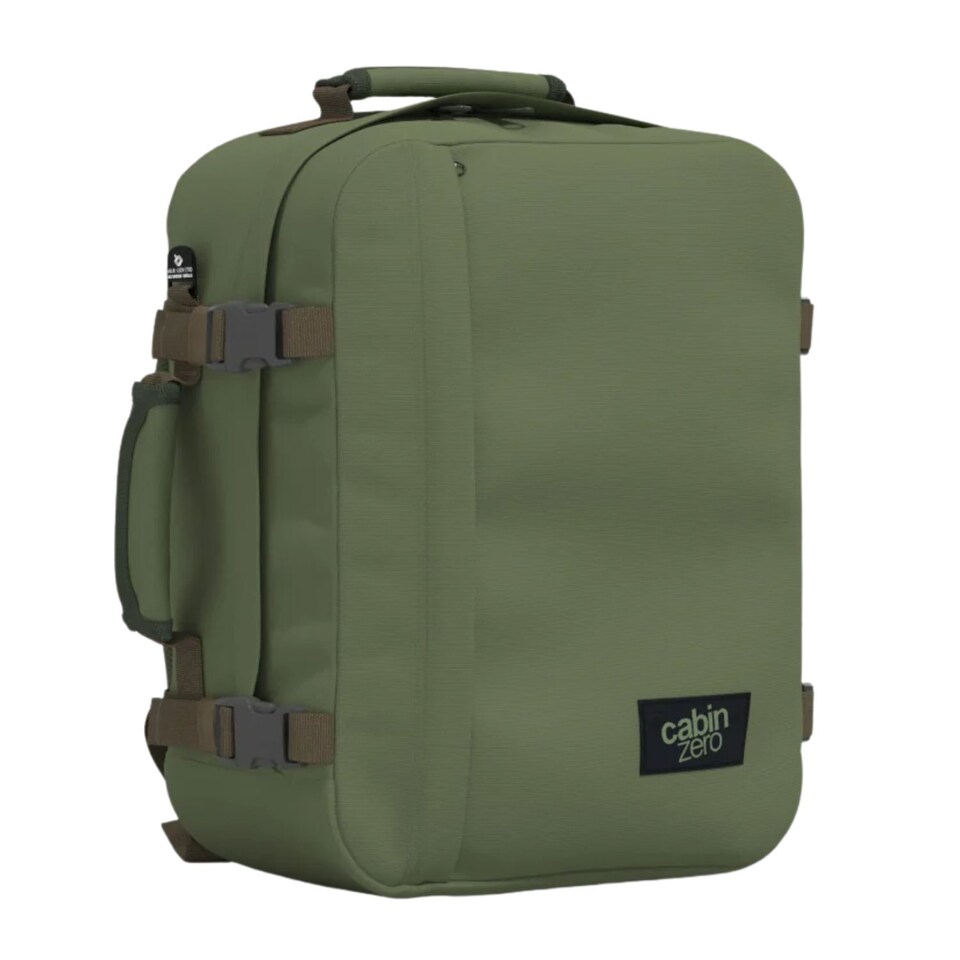 image 1 of CabinZero Classic 28L Lightweight Cabin Backpack, Airline Approved Underseat | Green | Georgian Khaki