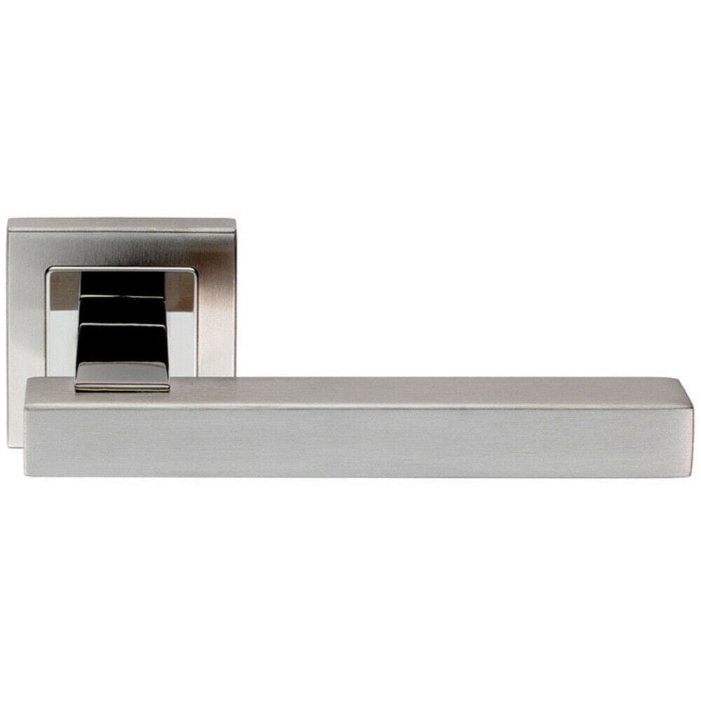 Loops PAIR Square Cut Straight Bar Handle Concealed Fix Polished & Satin Steel in Metallics