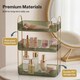 image 4 of ilus Makeup Organiser Modern Minimalist 3-Tier Cosmetic Storage Rack Beauty | Green | Green