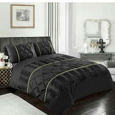 Eleanor Duvet Cover Set - Double - Black