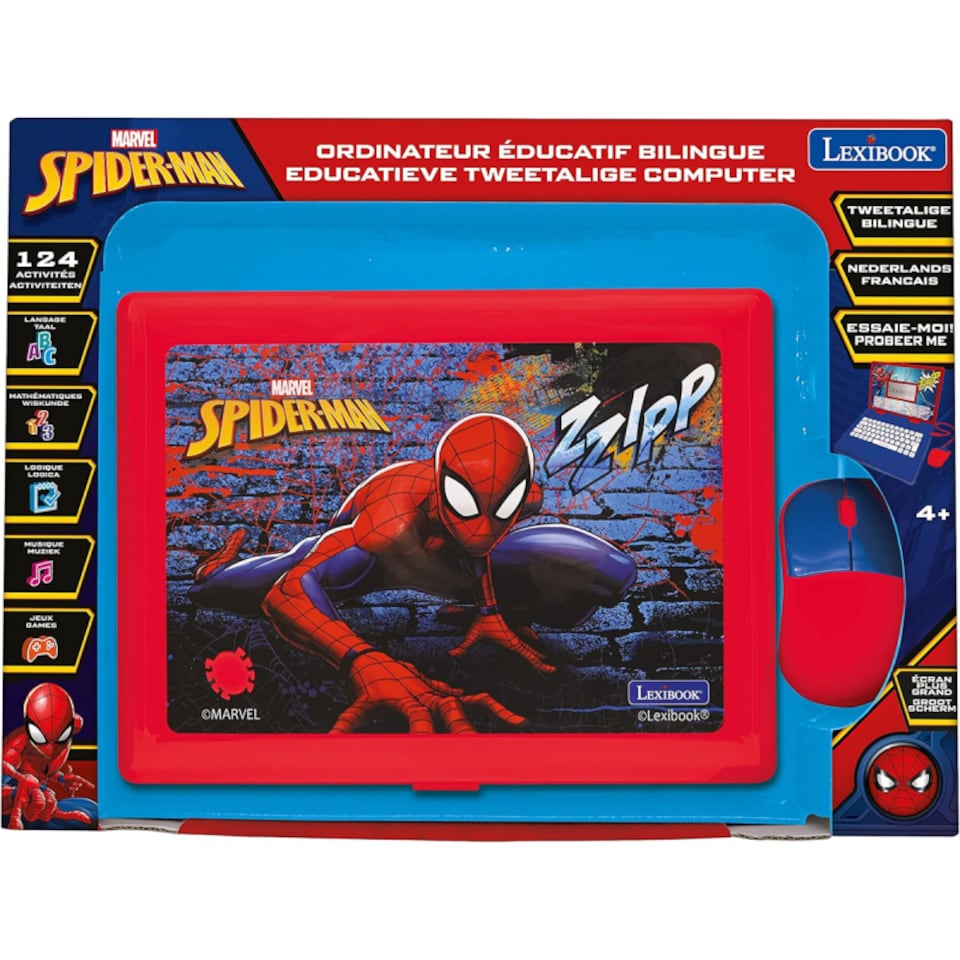 image 1 of Lexibook JC598SPI1 Spider-Man Bilingual Educational Laptop with 124 Activities