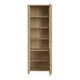 image 3 of Cestino 2 Door Display Cabinet in Jackson Hickory Oak and Rattan Effect