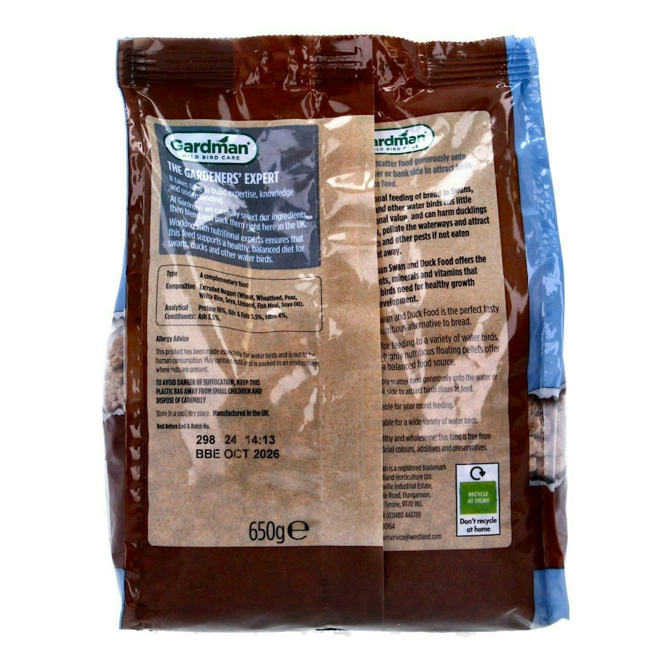 image 1 of Gardman Swan & Duck Food 650g