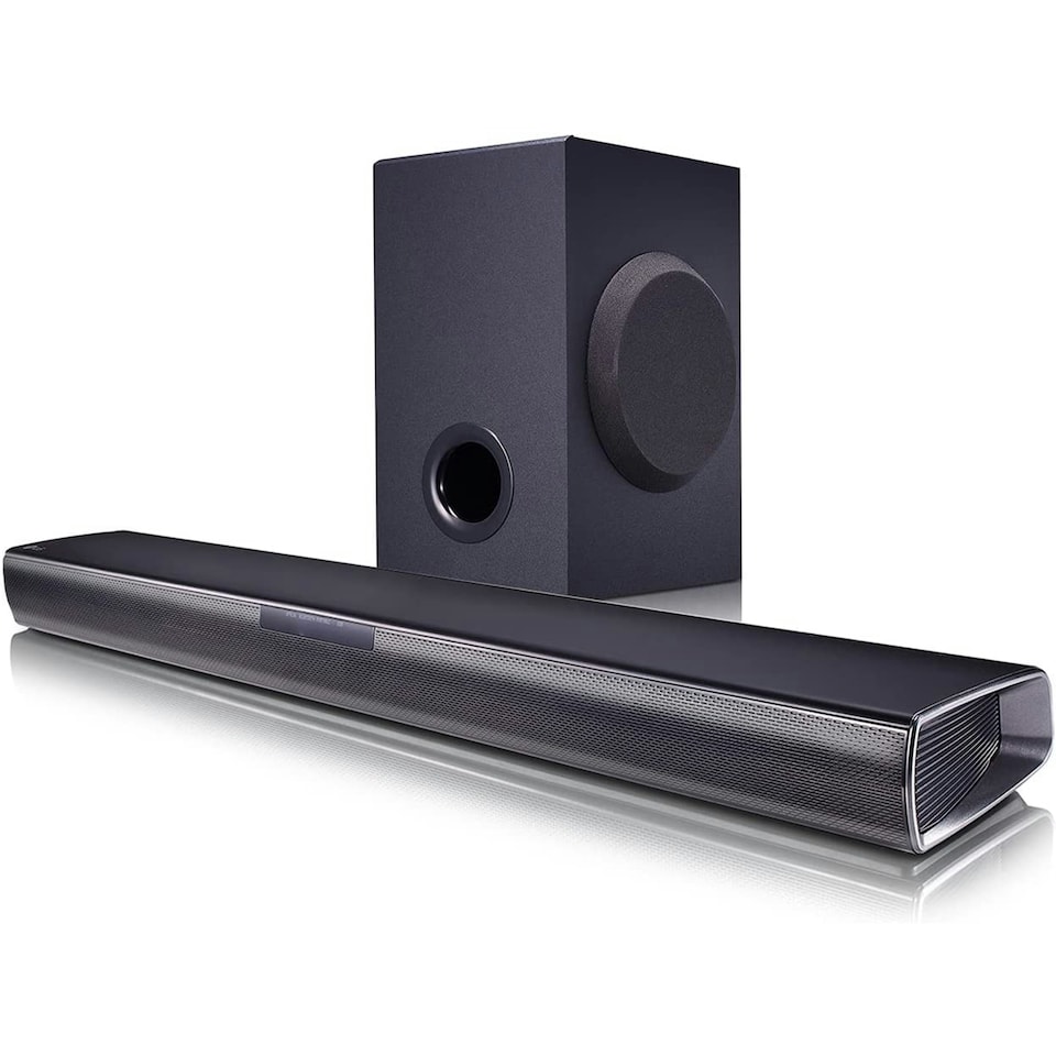 image 1 of LG SQC1 Black Bluetooth Soundbar with Wireless Subwoofer