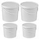image 2 of 2 x Strong Heavy Duty 15L White Multi-Purpose Plastic Storage Buckets With Lid & Handle
