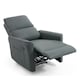 image 3 of Madrid Manual Recliner Air Leather Chair Grey