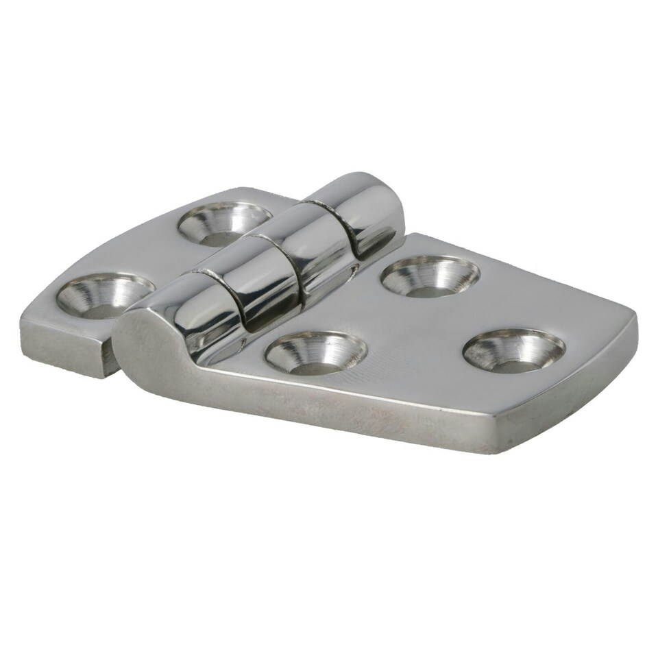 image 1 of Polished Door Hinge Stainless Steel 56mm x 38mm 316 Marine Cabin Hatch Silver