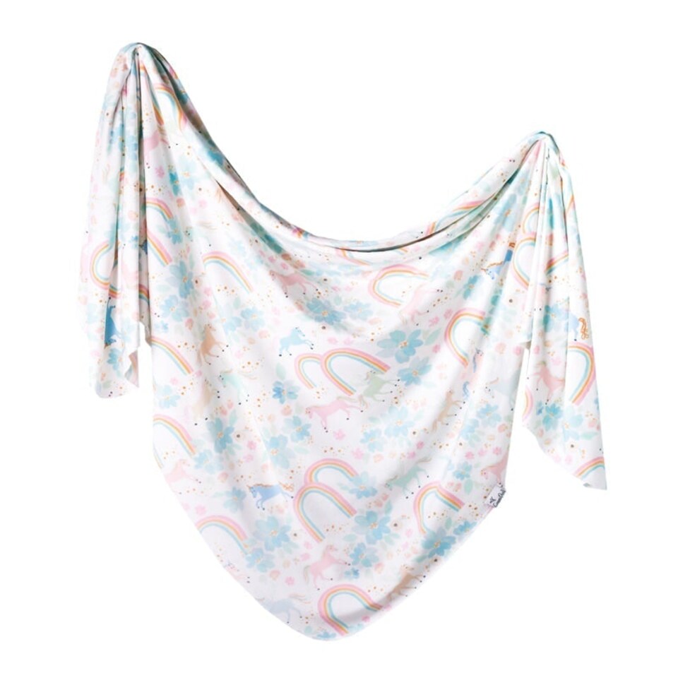 image 1 of Copper Pearl Knitted Swaddle Blanket Whimsy