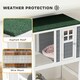 image 4 of PawHut Wooden Cat House with Asphalt Roof, Cat Cage for Multiple Cats White White | Dark grey