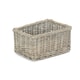 image 7 of Medium Wicker Grey Wash Storage Tray | Grey | Grey Wash