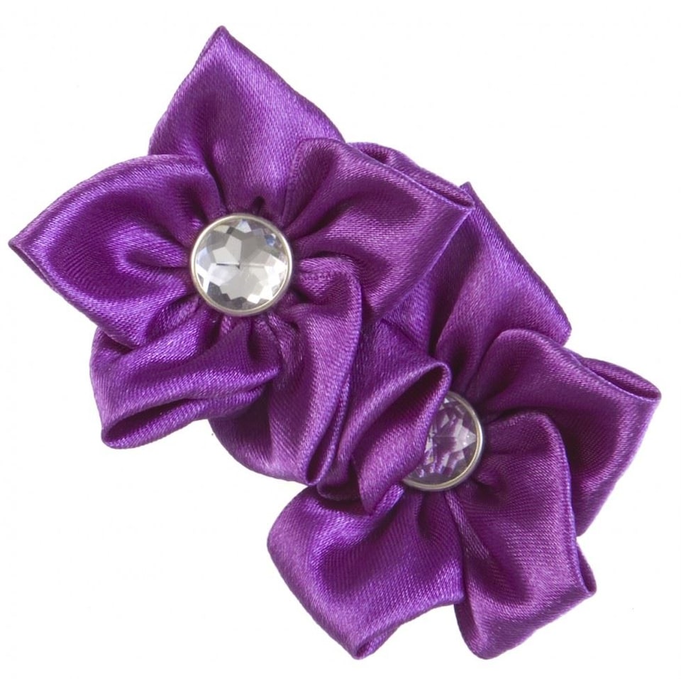 Simplicity Purple Satin Flower Patch Motif for Dressmaking - each