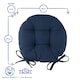 image 3 of Harbour Housewares Round Garden Chair Seat Cushions - Navy - Pack of 6 Blue