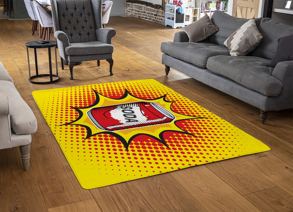 image 1 of Retro Style Designer Rug | Multi