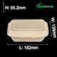 image 4 of Bagasse Sugarcane Takeaway Boxes 7x5 Clamshell Containers, PFAS Free, TUV Home Compostable Certified Food Boxes for Hot & Cold Meals, Restaurants, Parties & Catering