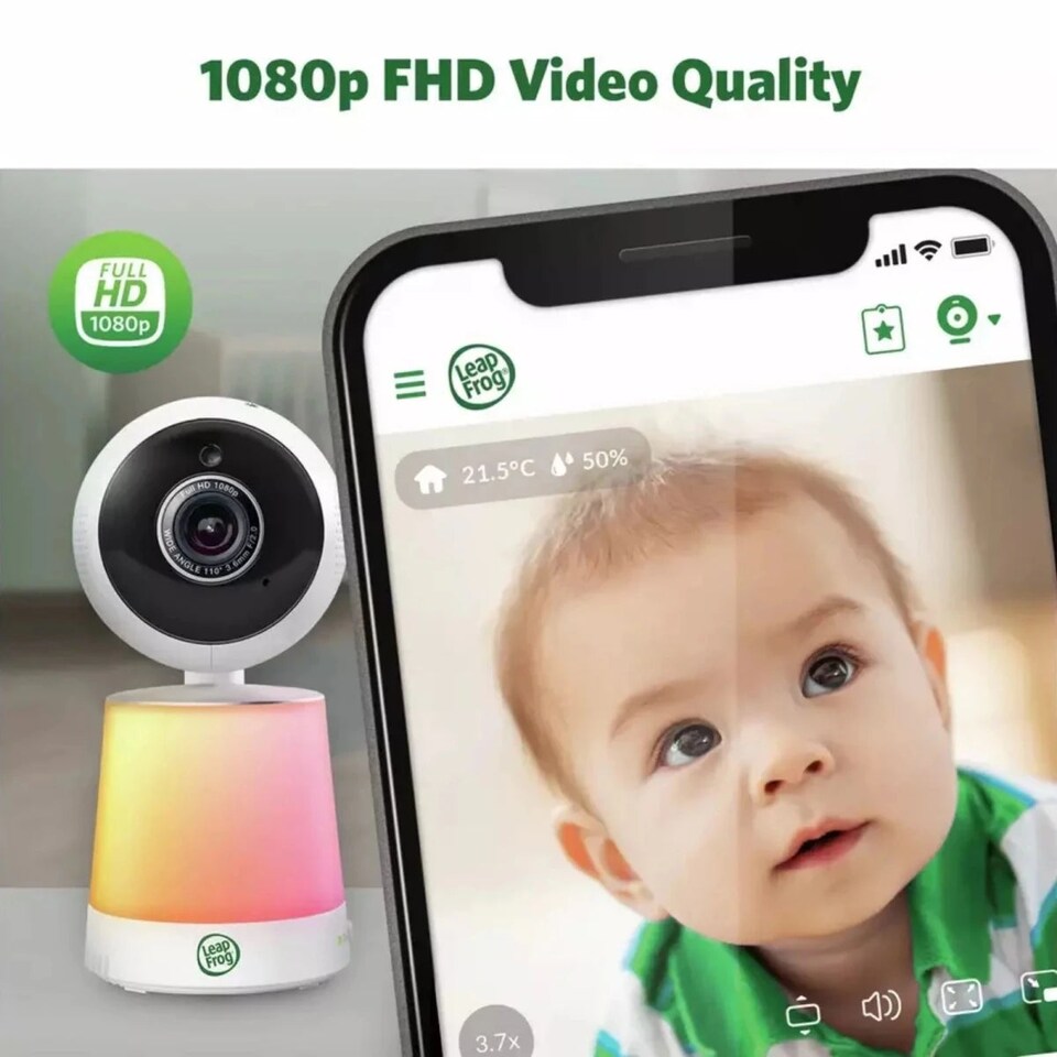image 1 of LeapFrog LF4915HD 5" Wi-Fi HD Pan & Tilt Baby Monitor