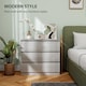 image 3 of HOMCOM Chest of Drawers, 3 Drawer Storage Cabinet Unit for Bedroom, Grey | Grey