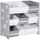 image 10 of ZONEKIZ Storage Unit w/ 9 Removable Storage Baskets for Nursery Playroom - Grey Blue