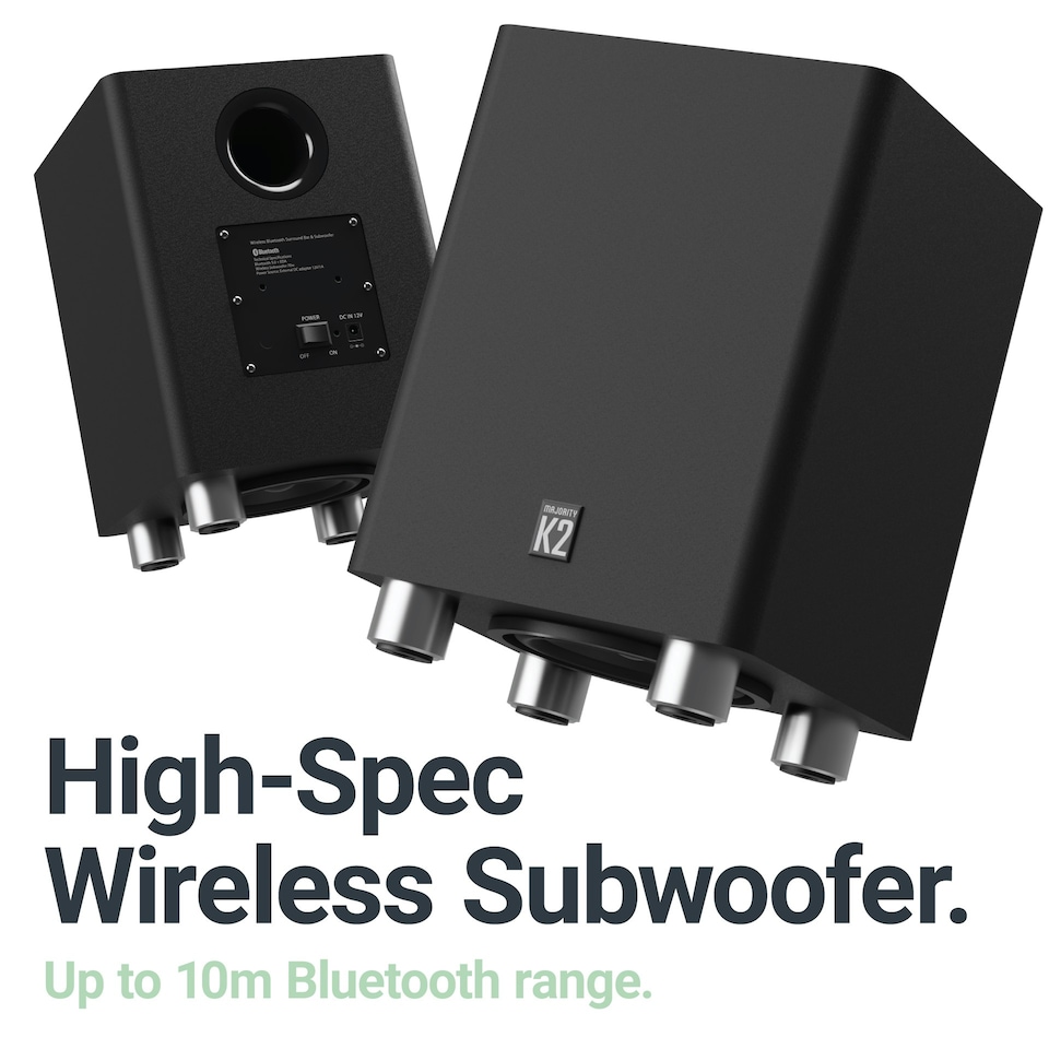 image 1 of Majority K2 Black 150W Soundbar and Subwoofer