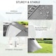 image 7 of Outsunny 4-6 Persons Camping Tent Dome Family Travel Group Hiking Room Fishing Grey | Charcoal Grey and White