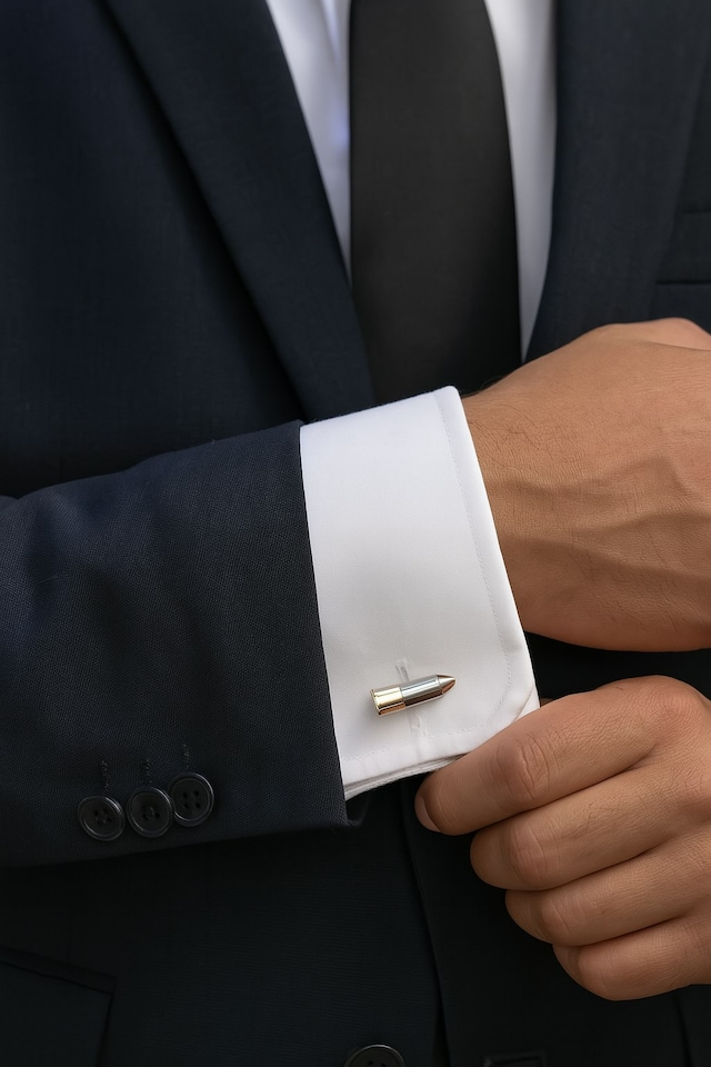 image 1 of Bullet Cufflinks - Onyx Art CK108