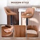 image 7 of HOMCOM Bar Stools Set of 2, Height Adjustable Swivel Barstools with Backrest and Footrest, PU Leather Upholstered Dining Stools for Kitchen, Counter, Breakfast Bar, Brown | Brown | Brown