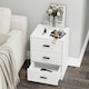 image 5 of White 3-Drawer Bedside Table Grey | Colour: Ash Grey