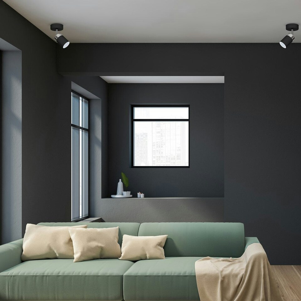image 1 of Milagro Wall Lamp Joker Black 1XGU10