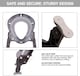 image 3 of Straame Toddler Toilet Training Ladder, Adjustable Potty Seat (Grey-White)