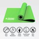image 1 of UBUNG Yoga Mat Non Slip with Carry Strap 10mm Thick Pilates Yoga Green