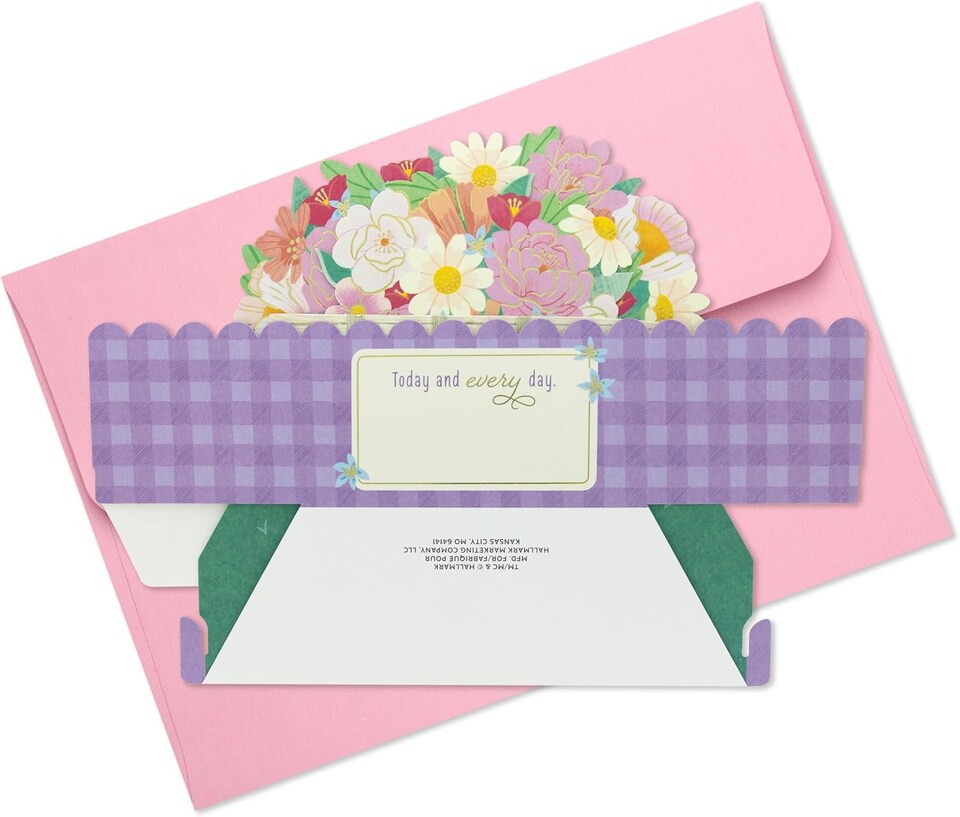 image 1 of Paper Wonder Flower Cart Customizable Pop Up Card for Birthdays Mother's Day