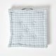 image 3 of Homescapes Cotton Gingham Check Blue Floor Cushion - 40 x 40 cm | Blue | 40 x 40 cm