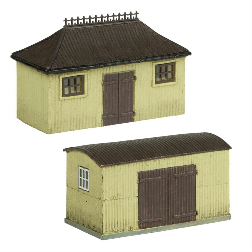 image 1 of Graham Farish Scenecraft Pagoda Shed & Store Chocolate/Cream (Pre-Built)