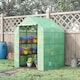 image 2 of Outsunny Walk in Garden Greenhouse Outdoor Grow House w Shelves, 143x138x190cm