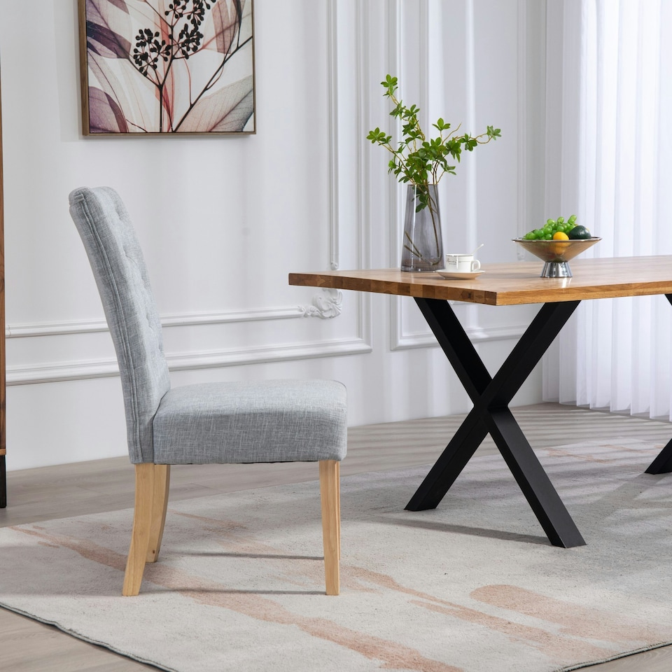 image 1 of Set of 2 Pienza Fabric Dining Chairs - Set of 2