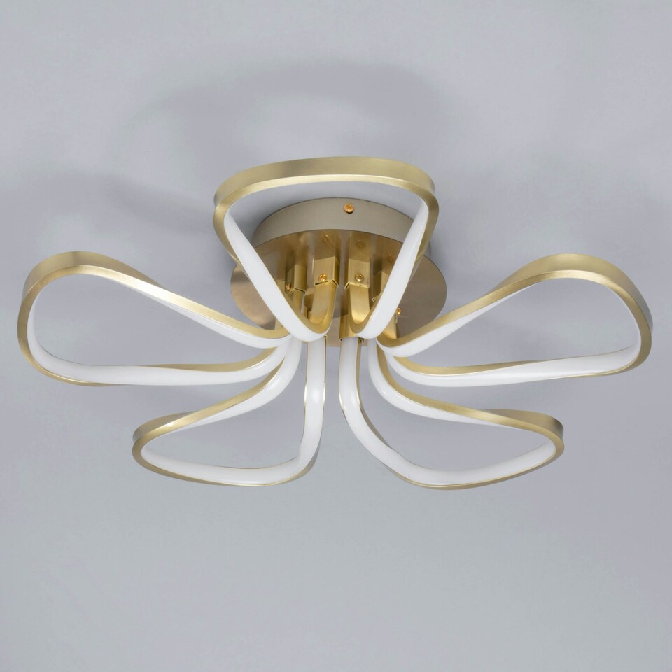 image 1 of BHS Alvar LED Petals Ceiling Light | Gold | Satin Brass | 1