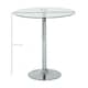 image 3 of HOMCOM Round Bar Table, Modern Dining Table with Tempered Glass Top and Steel Frame for 2, Easy Assembly for Breakfast Bar, Dining Room, 70 x 70 x 74.5cm, Clear