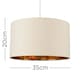 image 3 of ValueLights Large Modern Beige And Gold Pendant Ceiling Light Shade