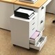 image 8 of HOMCOM Mobile Vertical Filing Cabinet with 5 Drawers for Home Office, White 