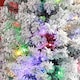 image 9 of HOMCOM 7ft Pre Lit Artificial Christmas Tree Holiday Decor with 250 Colourful LED Lights and 592 Snow Flocked Tips, Pine Cone, Berry, Ball Tree Decoration
