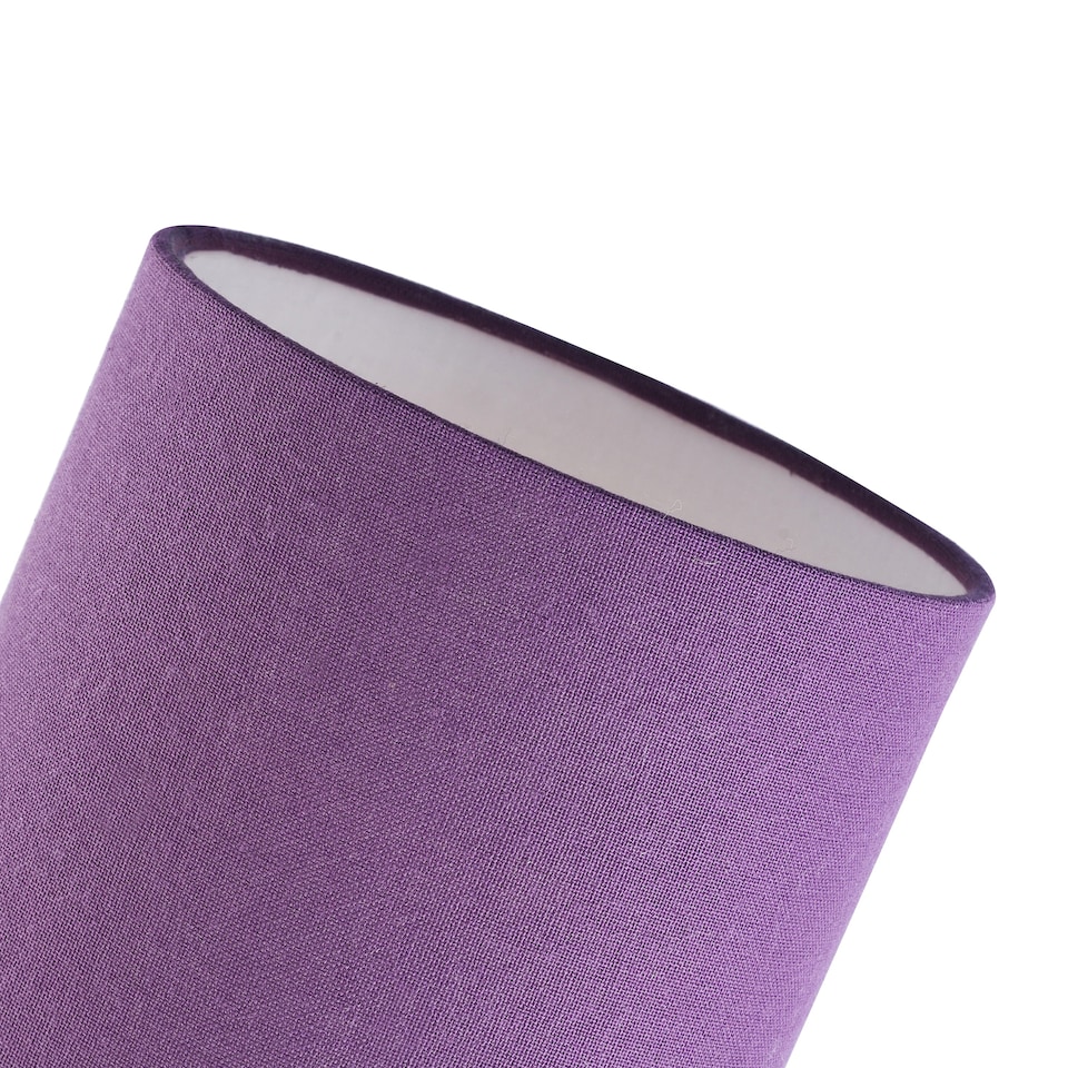 image 1 of Contemporary and Elegant Vivid Purple Linen Fabric 18cm High Cylinder Lamp Shade | Purple
